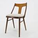 1950s Set of 4 Dining Chairs in Walnut Finish, Czechoslovakia