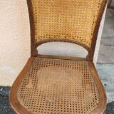 Set of 5 wooden chairs cane