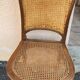 Set of 5 wooden chairs cane