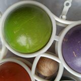 Vintage Jura multicoloured wooden petanque