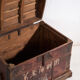 Antique iron-reinforced pine wood chest – China, circa 1900