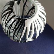 Spherical vase in glass and glass paste, circa 1970