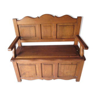 Chest bench in solid chene