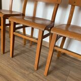 4 camel Thonet bistro chairs