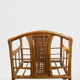 Wicker rattan magazine rack with vintage caning