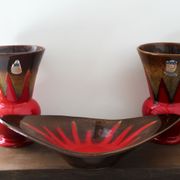 Pair of vases and empty pocket Céramique de Paris