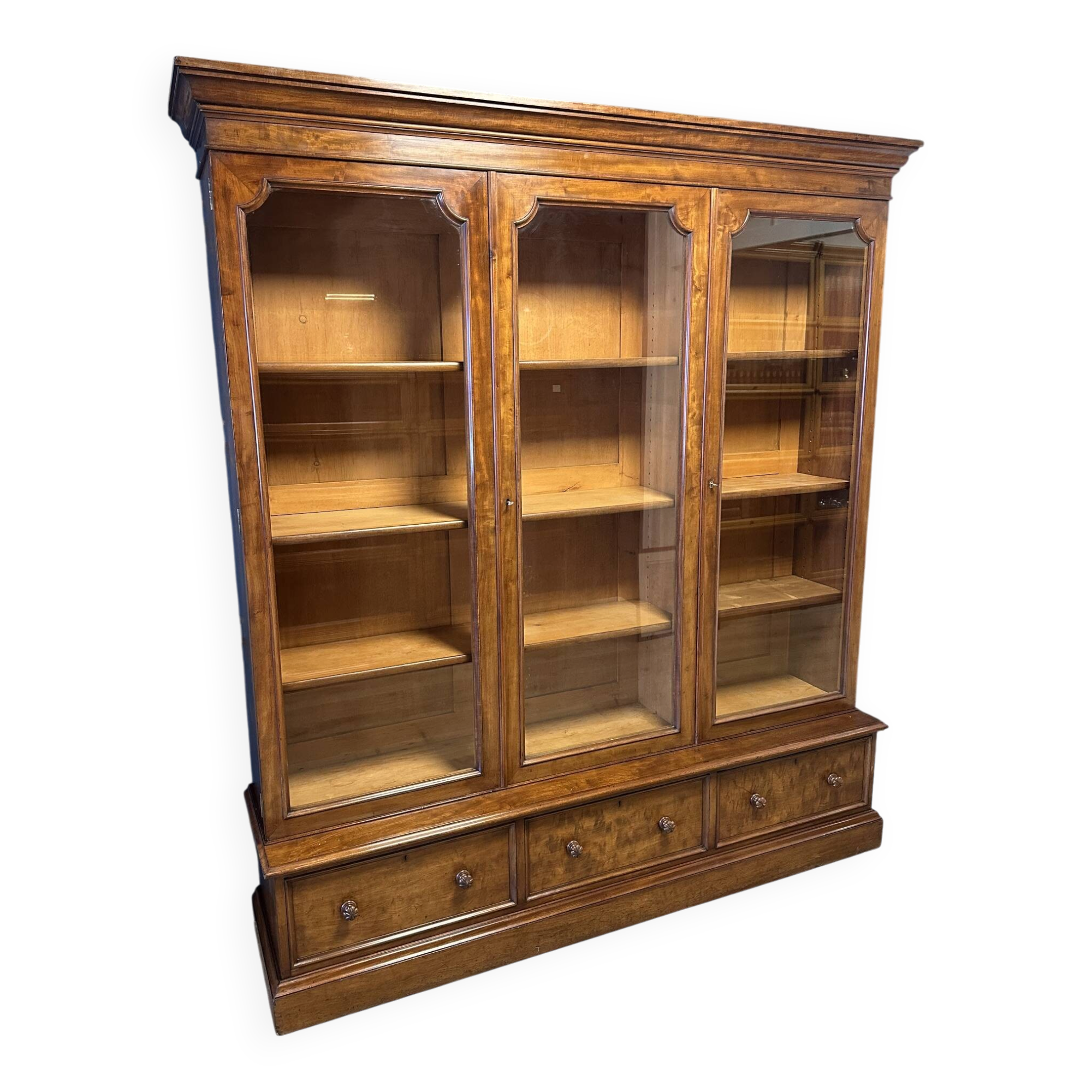Large three door bookcase