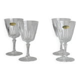 4 verres à liqueur vintage en cristal