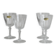 4 vintage crystal liqueur glasses
