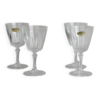 4 verres à liqueur vintage en cristal