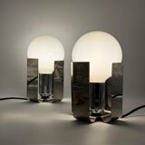 Pair of 70s Design Lamps 'BILIA' by Claudio Salocchi for Lumenform, 1970s