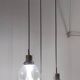 Murano Glass and Varnished Metal 3-Light Pendant by Toni Zuccheri for Venini