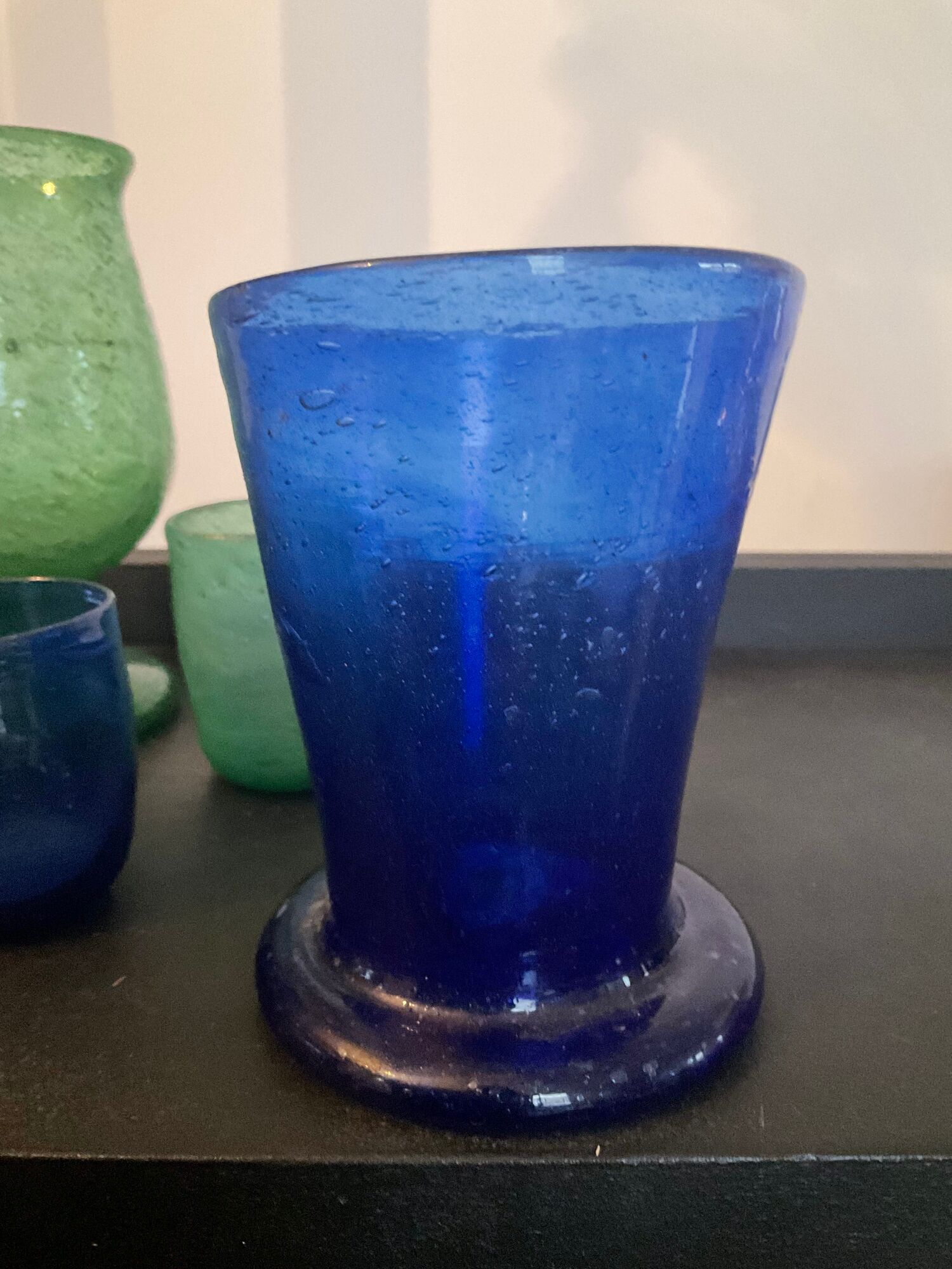 Series of vintage jar vases in bubbled glass paste from the 50s-60s