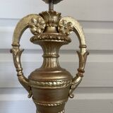 Antique Large Cassolette Lamp Empire Greek Roman Gilded Wood 19th Century 60
