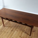 Vintage Scandinavian teak coffee table Trioh 1960s