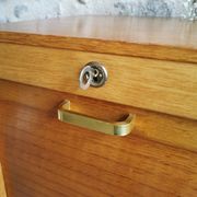 Vintage office furniture, filing cabinet with curtains, 1960s