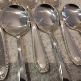 12 pelles a glace metal argente orfevre Vuillermet Lyon LXVI perles