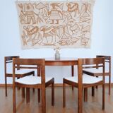 4 modernist cream chairs