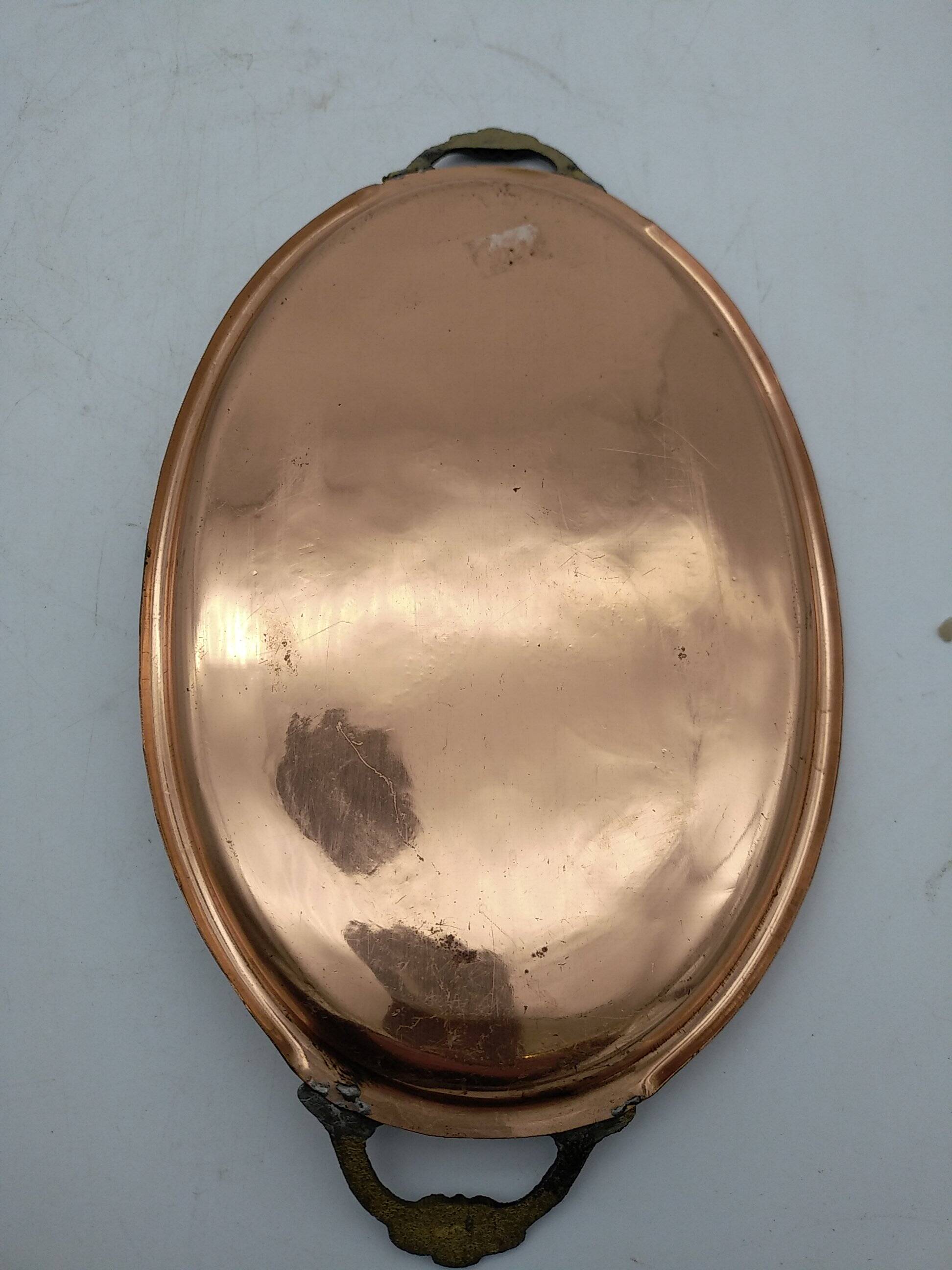 Turkish tea or coffee serving tray in chiseled copper.