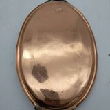 Turkish tea or coffee serving tray in chiseled copper.