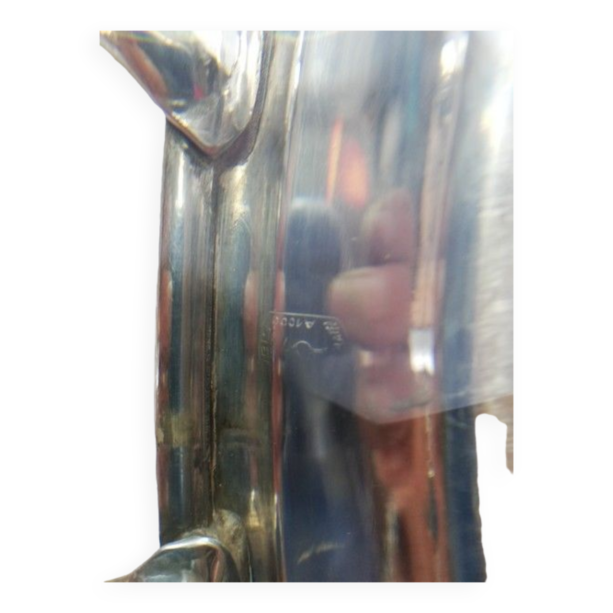 Silver metal plate / tray ep 1940 Stork punch