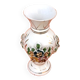 1970s Baluster vase White ceramic with gilding Floral decoration