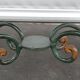 Neo-classical green laqué iron and gold mirror tray 1940