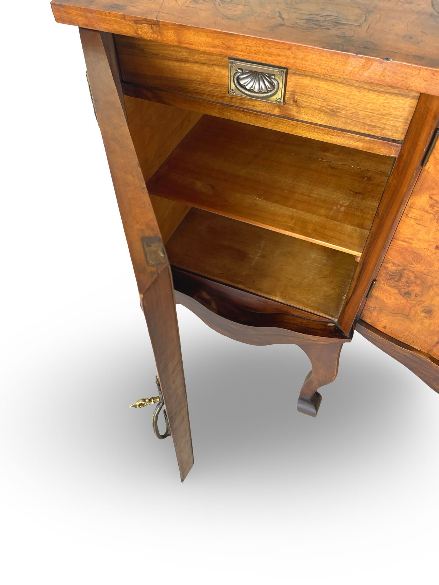Walnut buffet, antique Italian, 1930s.