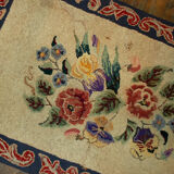 Old American Carpet Hooked handmade 67cm x 103cm 1900s