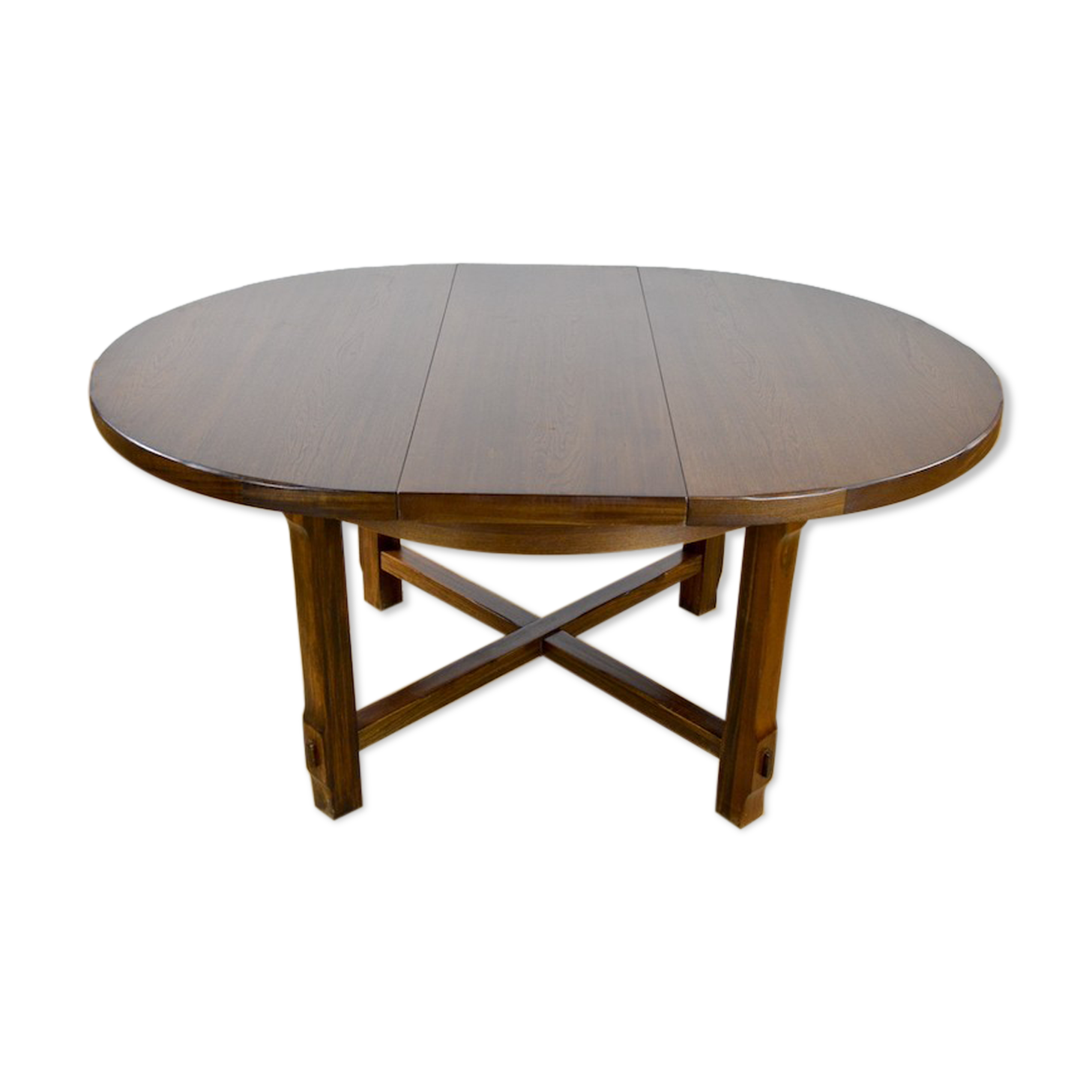 Round table / vintage oval in Aranjou elm