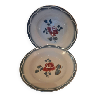 Lot de 2 assiettes creuses Sarreguemines