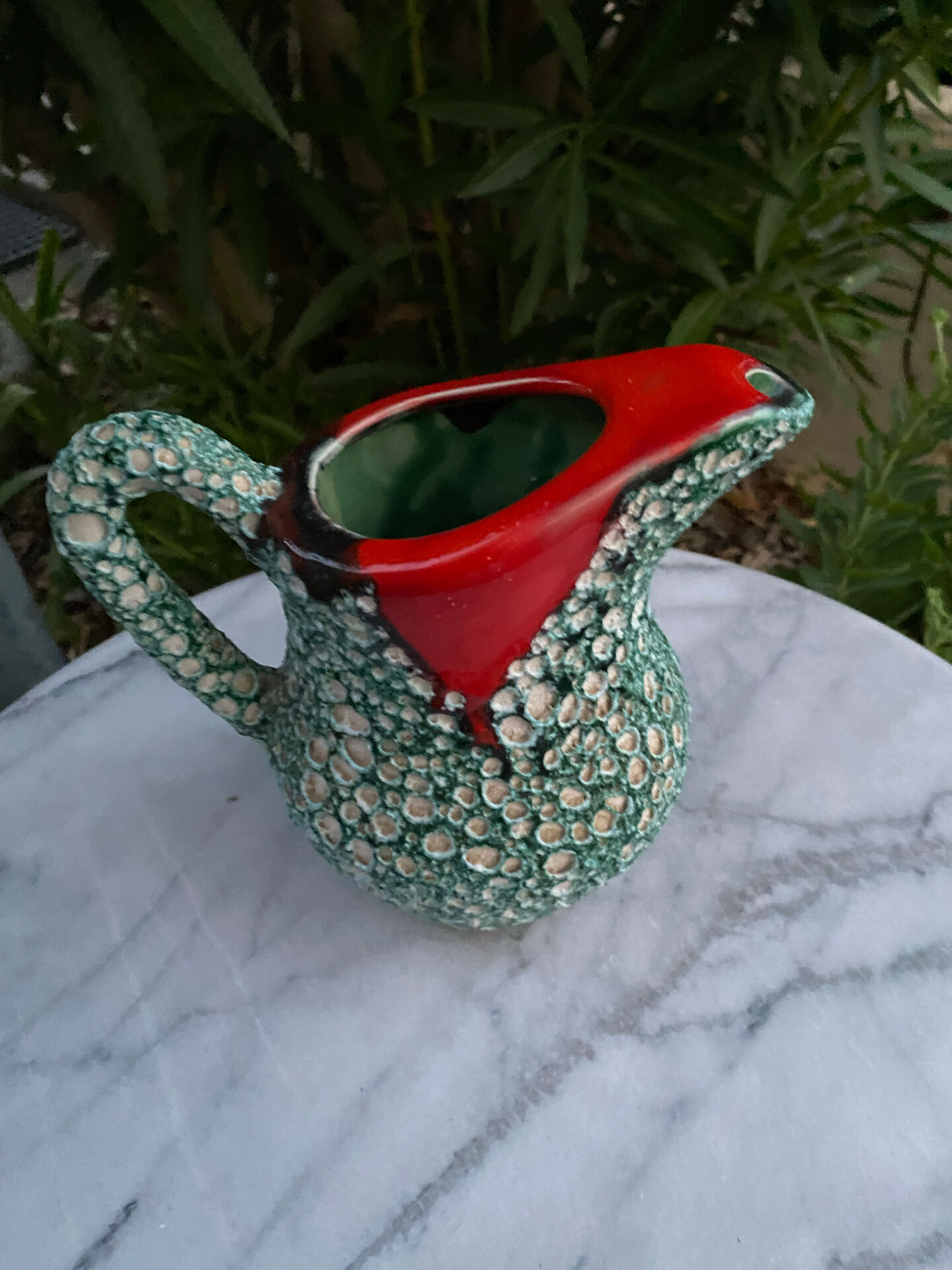 🌋 Vintage ceramic jug / carafe "Fat Lava" – Valla style