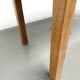 Solid oak farmhouse table, square legs.