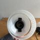Pair of vintage glass/metal wall lights / circa 1950s 1960s