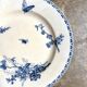 Sarreguemines round dish in blue ironstone, "Carmen" service