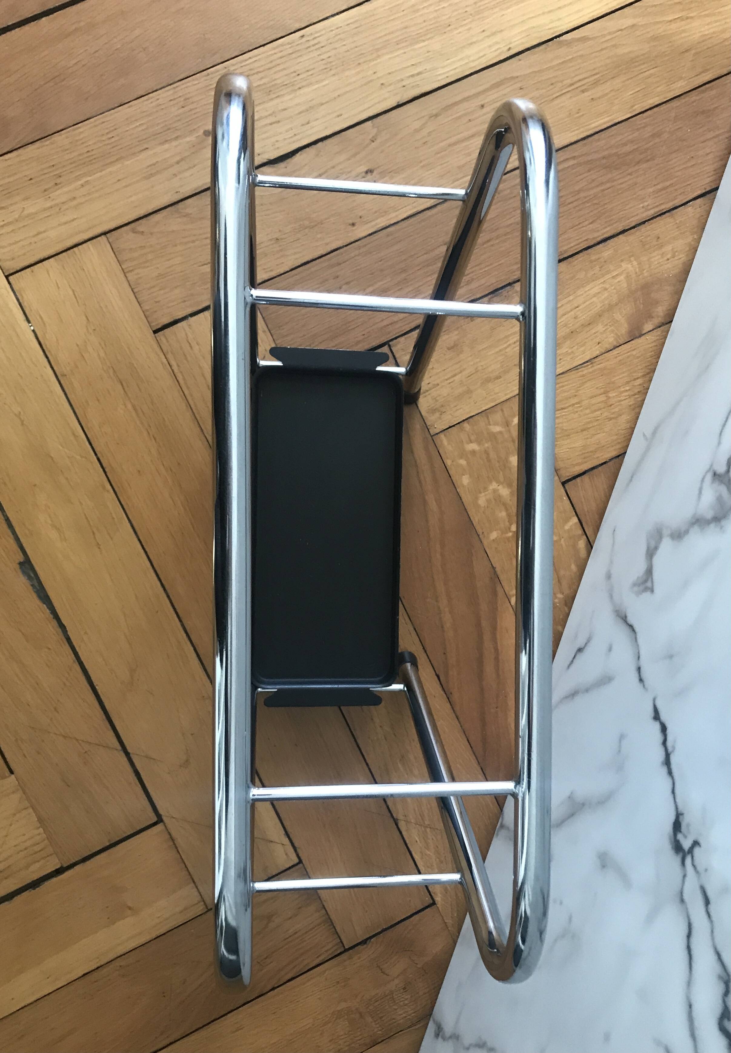 Vintage chrome steel umbrella stand