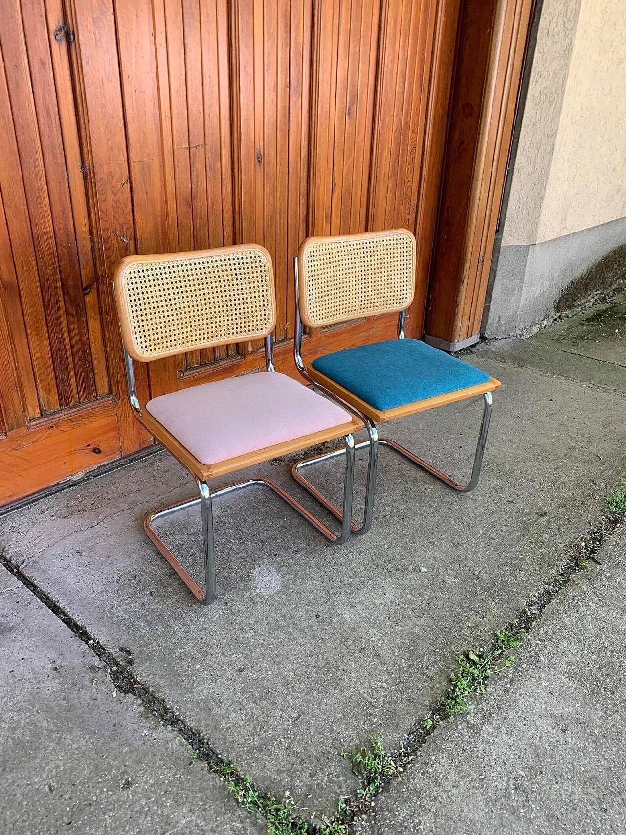 Pair of B32 Cesca chairs by Marcel Breuer, 1970s