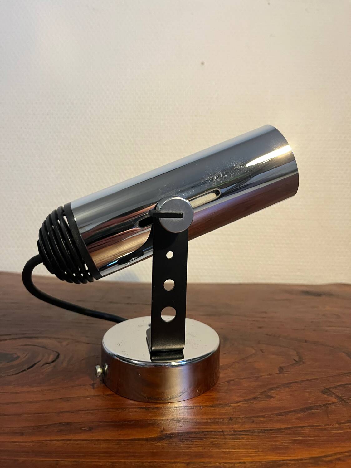 Space age chrome wall light spot from the 80s