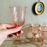 6 verres à vin rosaline