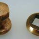 Old fountain tap for garden in brass, 4 parts