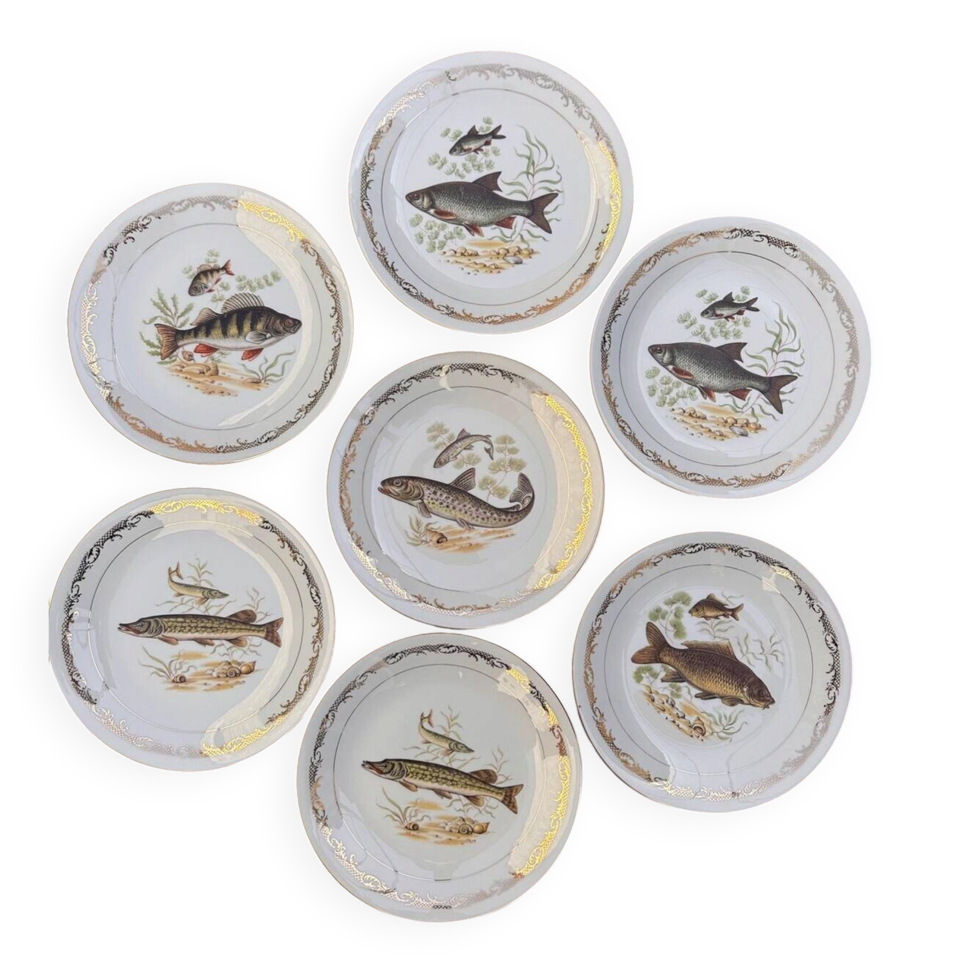 Vintage Fish Plates in Limoges Porcelain – Limoges Enamels