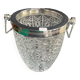 Crystal and chrome metal cooling bucket