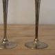 Set of 3 vintage silver-plated and gold footed cups.
