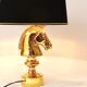 Sculptural Hollywood Regency table lamp in the shape of a horse from the 1970s.