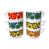 Vintage lotus arcopal coffee cups