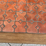 Wooden coffee table and tiles