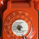 Téléphone à cadran vintage s63 orange