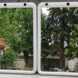 Pair of lodge mirrors, italian design 1970s