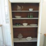 Library, vintage dresser re-enchanted in cloud gray.