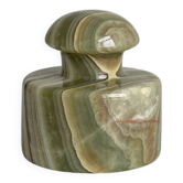 Green veined stone paperweight